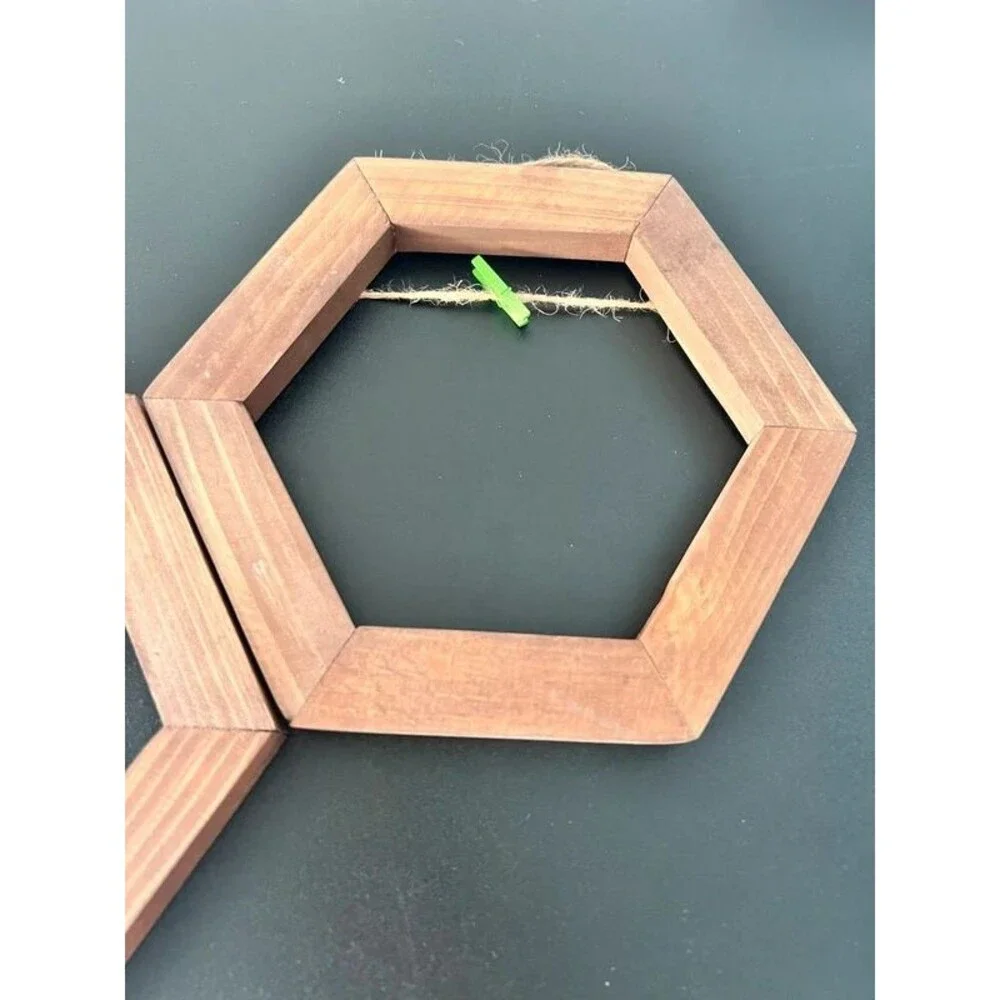 Hexagon photo frames - set of 2